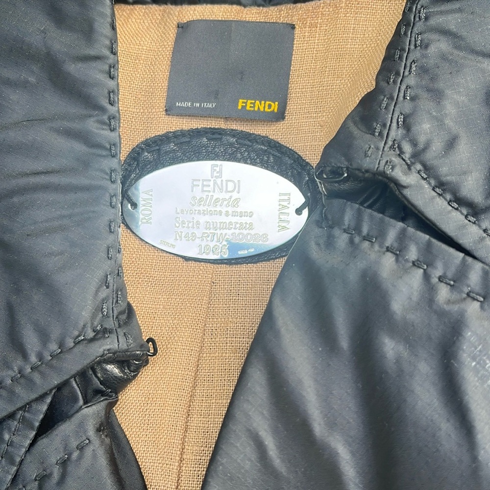 Fendi trench raincoat size 38. Hits at knee.